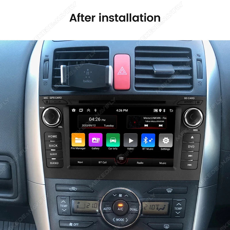7" Android 15 Car Radio For Toyota Corolla Auris E150 2006-2012 Multimedia Player GPS Inte