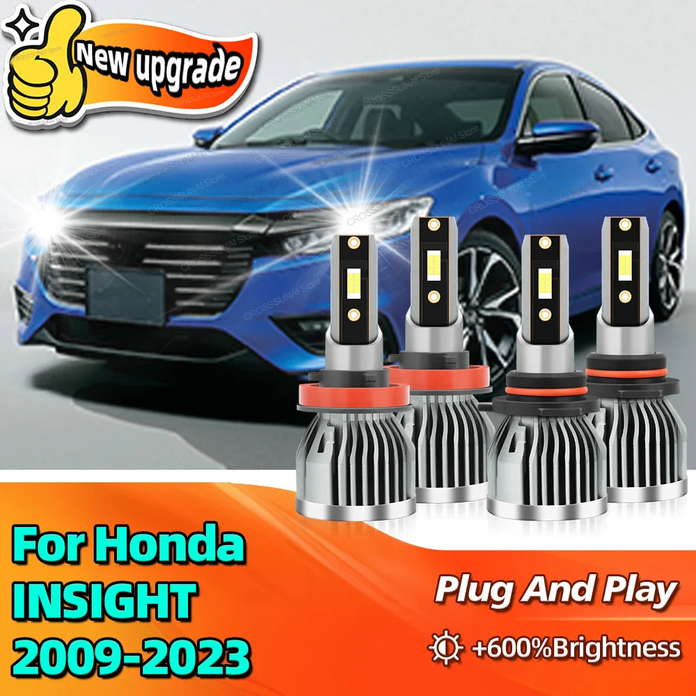 2/4Pcs LED Light Canbus Car Headlight Auto Bulbs For Honda INSIGHT 2009-2023 2010 2011 201