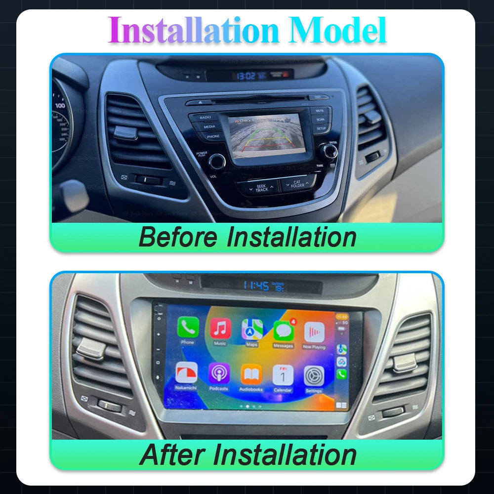 Android 16 For Hyundai Elantra Avante I35 2011 - 2013 2014 2015 2016 Car Multimedia Player | AUTOKITSHOP