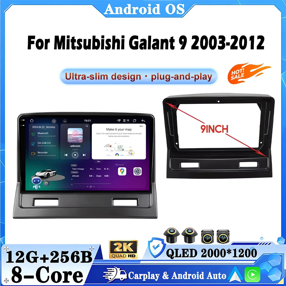 Android 16 For Mitsubishi Galant 9 2003 -2008 2009 2010 2011 2012 GPS Navi DSP 4G WIFI DLE