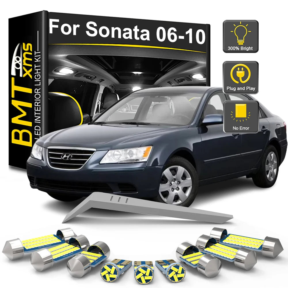 14-Piece LED Interior Light Kit for Hyundai Sonata NF - Canbus Error-Free Bulbs | AUTOKITSHOP