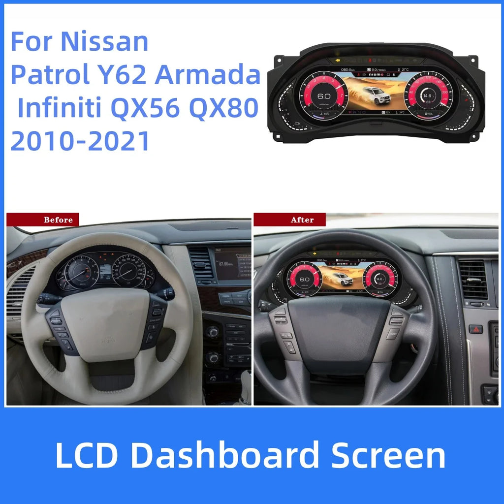 LED Interior Light Kit for Nissan Y62 2010-2021 - Canbus Error-Free Interior Bulbs