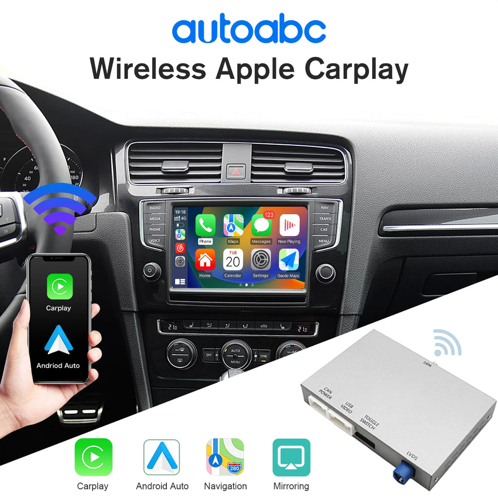 Wireless Carplay Android Auto Module Box For VW Volkswagen Skoda Octavia A5 Golf 7 Polo Pa | AUTOKITSHOP