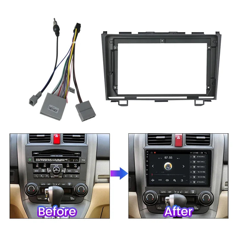 Car Stereo Radio Fascia for Honda CR-V CRV 2006 2007 2008 2010 2011 2012 GPS Navigation Fr | AUTOKITSHOP