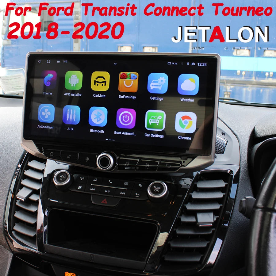 10.88" Android 15 LHD RHD For Ford Transit Connect Tourneo 2018-2020 Multimedia Player Aut