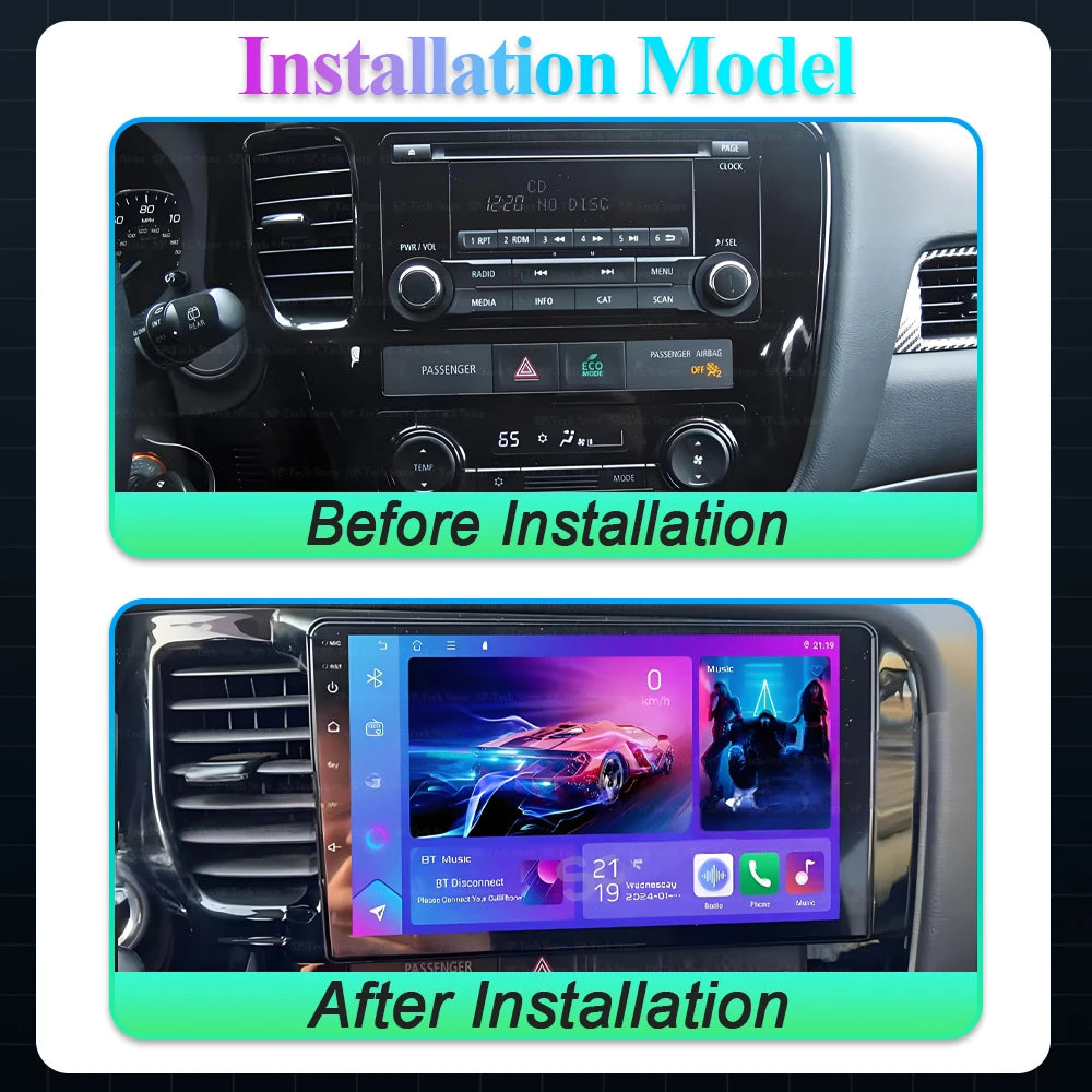 Android 16 For Mitsubishi Outlander 3 Gf0w Gg0w 2012-2018 Video Player Carplay Auto Car Ra | AUTOKITSHOP