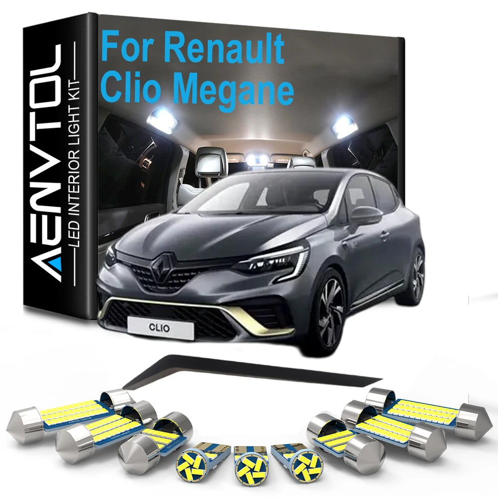 Canbus LED Interior Light Kit For Renault Clio Megane Captur Kadjar Laguna Scenic Espace K
