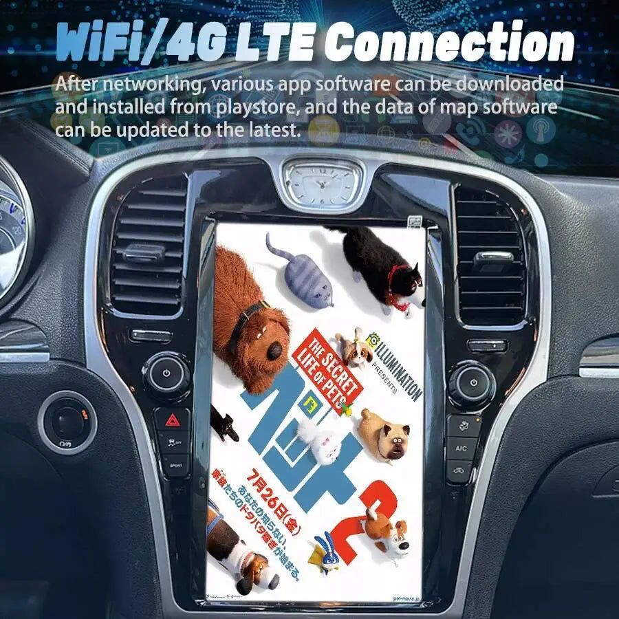 For Chrysler 300C 2013-2019 256GB 13.6 Inch Android Qled Screen Radio GPS Carplay Car Mult | AUTOKITSHOP
