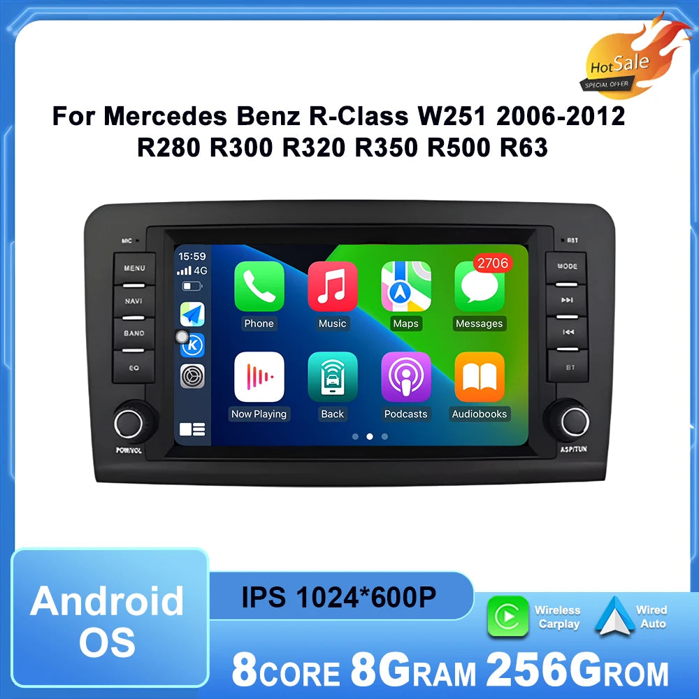 Android OS Car Multimedia Player for Mercedes Benz R-Class W251 2006 - 2012 R280 R300 R320