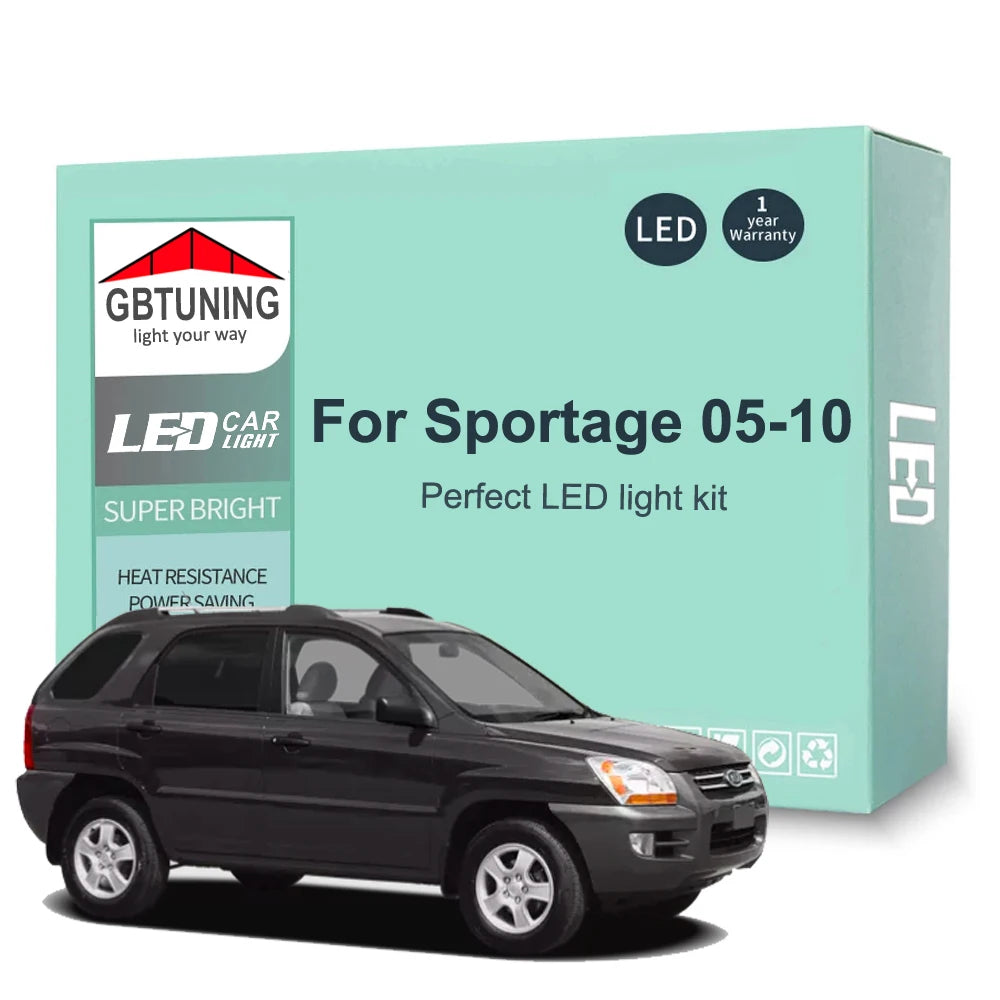 12-Piece LED Interior Light Kit for KIA Sportage 2 MK2 JE - Canbus Error-Free Bulbs | AUTOKITSHOP
