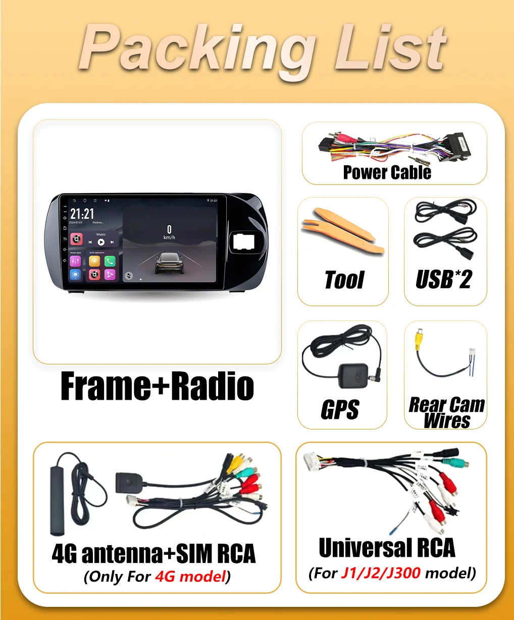 Android 16 Car Radio Carplay For Toyota Vitz 3 XP130 2014 2015 2016 2017 2018 2019 Multime | AUTOKITSHOP