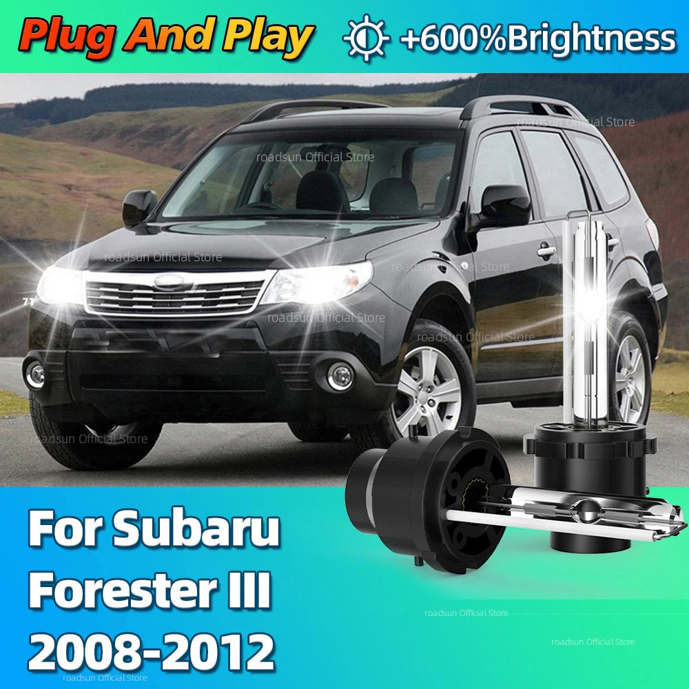 Upgraded 35W D2S Xenon HID Headlight Bulbs 6000K High Quality For Subaru Forester III 2008