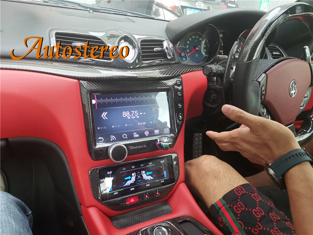 Carbon Fiber Car Climate Board AC Panel For Maserati GT/GC Gran Turismo Digital Screen Air