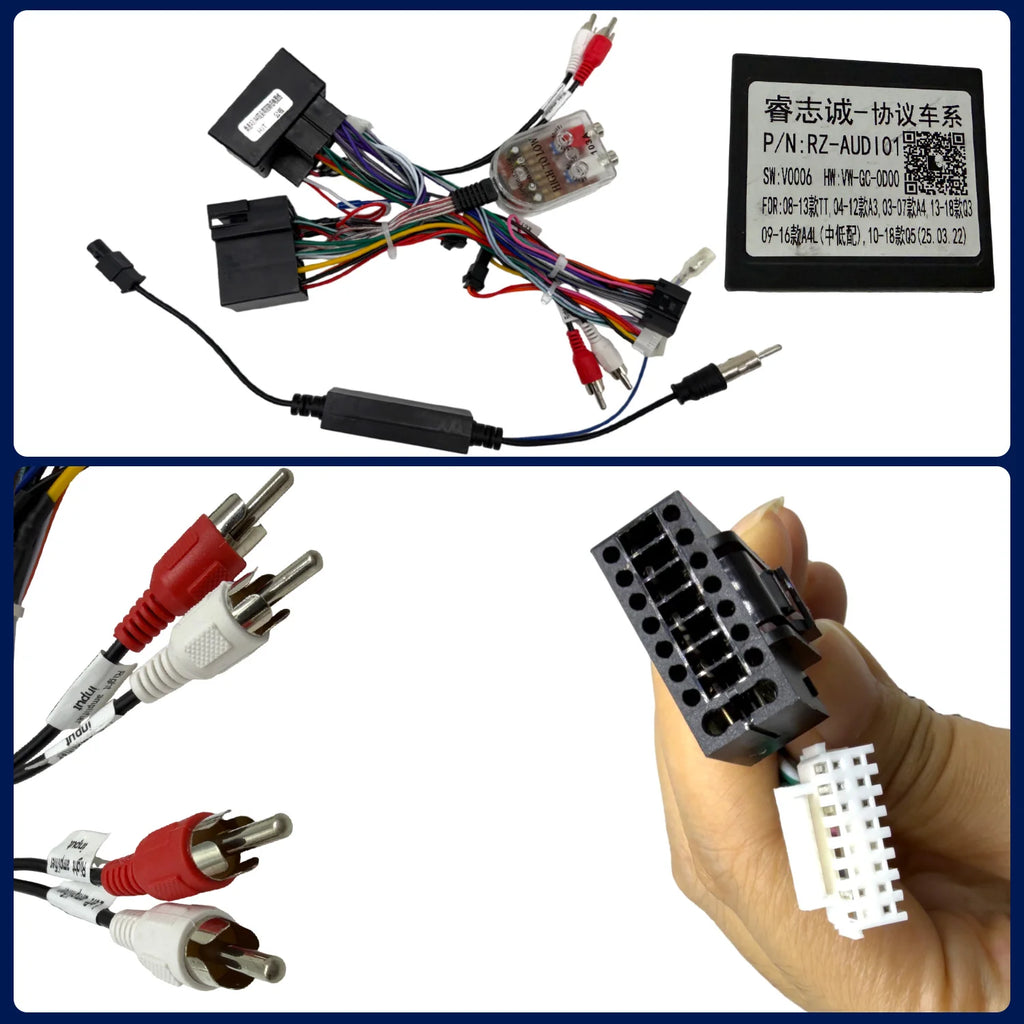 9 Inch Car Radio Dashboard Frame Panel For Audi TT A3 A4 2-DIN Stereo Kit Mounting Bracket