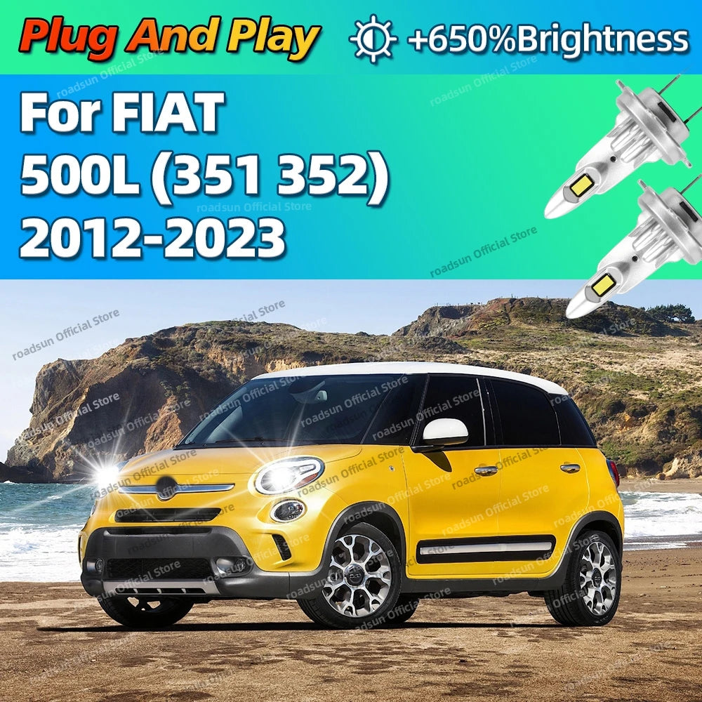 2/4Pcs High Power Headlight Car LED Lights Bulbs 160W For FIAT 500L 351 352 2012-2023 2013