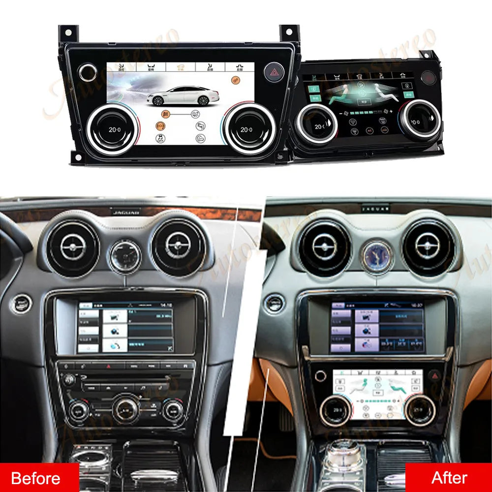 Car Digital Climate Board AC Screen For Jaguar XJ 2009-2017 Car Radio Air Conditioning Scr