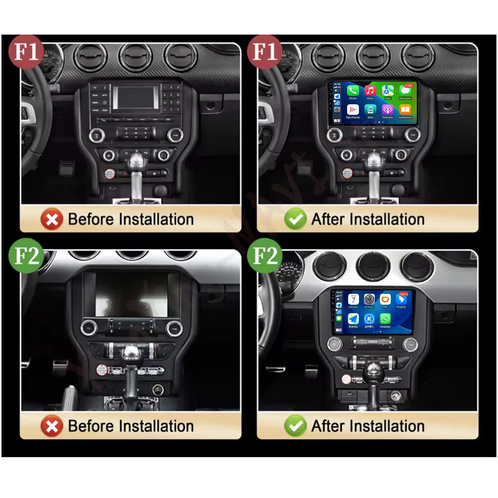 For Ford Mustang 6 Vl S550 2014-2021 Android Auto Carplay Car Radio Multimedia Vedio playe