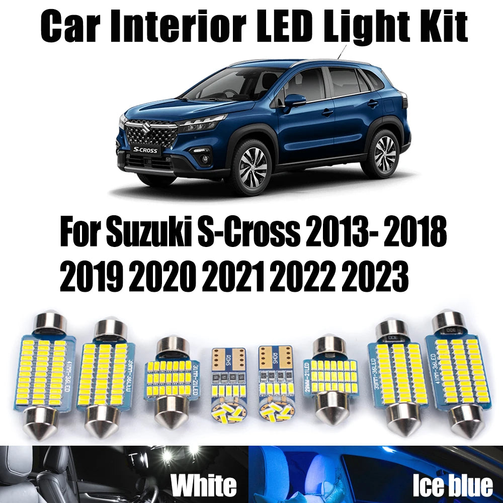 10-Piece LED Interior Light Kit for Suzuki 2013-2018 - Canbus Error-Free Interior Bulbs