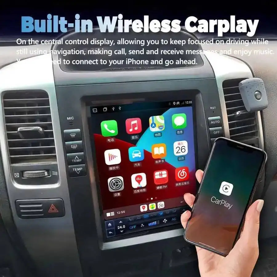 Toyota Land Cruiser 120 Prado 2002-2009 10.4 Inch Stereo Car Multimedia Video Player For L
