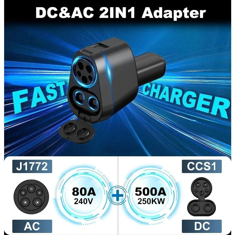 EV Charging Converter CCS1 J1772 Adapter 250KW For Tesla Model 3 Y X S AC DC Qui for Tesla Model 3 J1772 CCS1 - Automoti