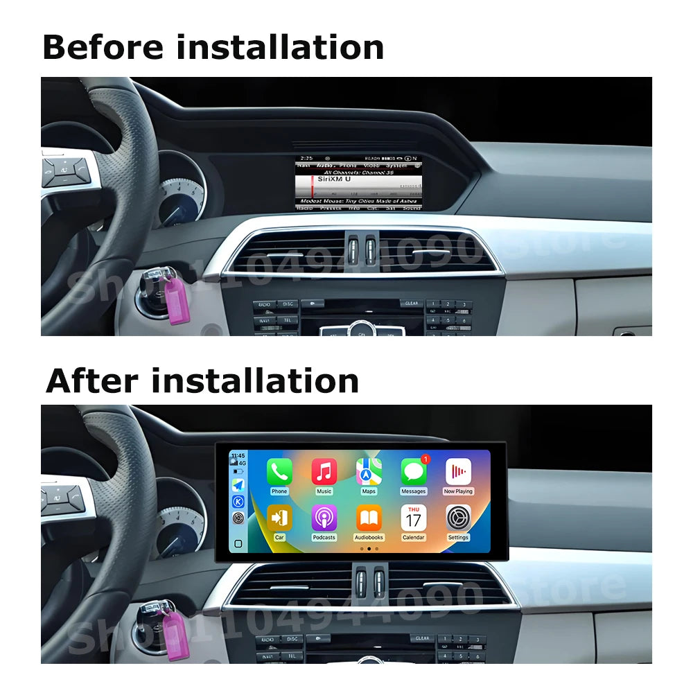 Wireless Carplay Car Radio for Mercedes BENZ C CALSS W204 2011 - 2014 Android OS Multimedi