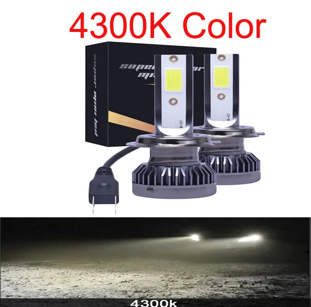 2Pcs H4 H1 H3 H11 H7 LED Car Headlight 200W 20000LM 6000K Canbus Error Free Car Auto Headlamp Led Lights For Car Fog Light
