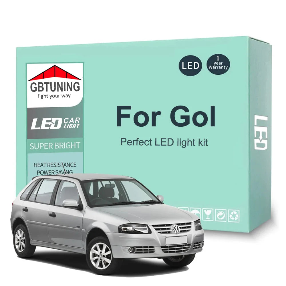 LED Interior Light Kit for Volkswagen VW Gol G4 G5 G6 G7 Car Accessories Canbus Indoor Bulb Reading Trunk License Pla...