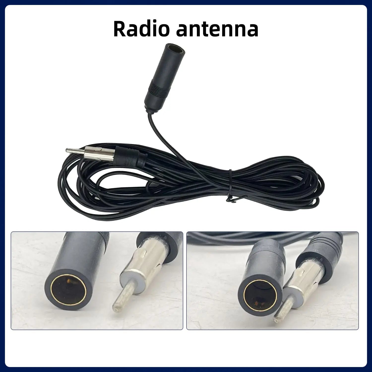 Car Radio Autoradio Player 6M Power Extension Cable with FM AM Antenna For Mercedes Benz W