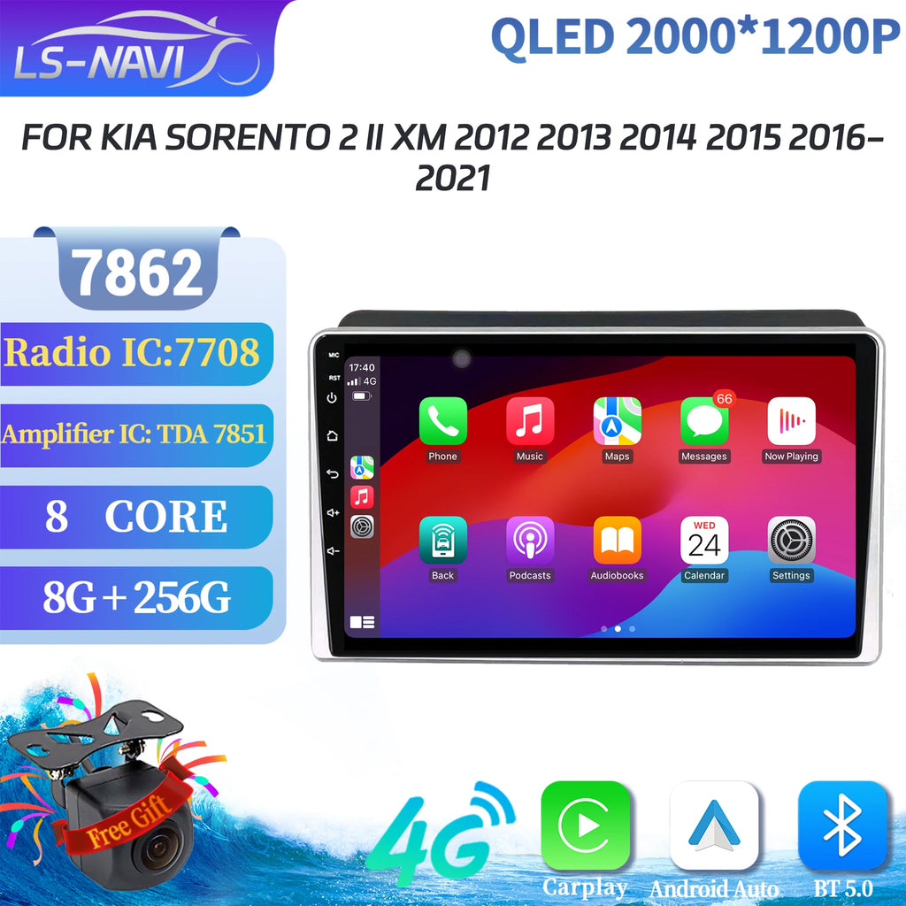 For Kia Sorento 2 II XM 2012 2013 2014 2015 2016-2021 Wireless CarPlay Android Radio Car M