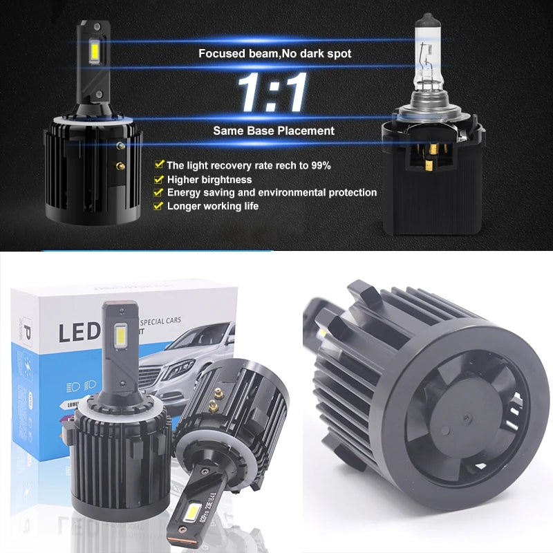 H15 LED Car LED Headlight Bulb Fog Light Canbus 6000k K5C Auto LED Headlamp H7 Led Lights