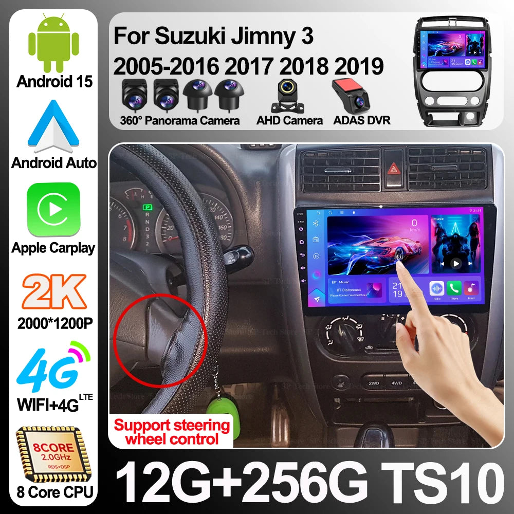 2 Din Android 16 For Suzuki Jimny 3 2005-2016 2017 2018 2019 Car Radio Multimedia Video Pl | AUTOKITSHOP