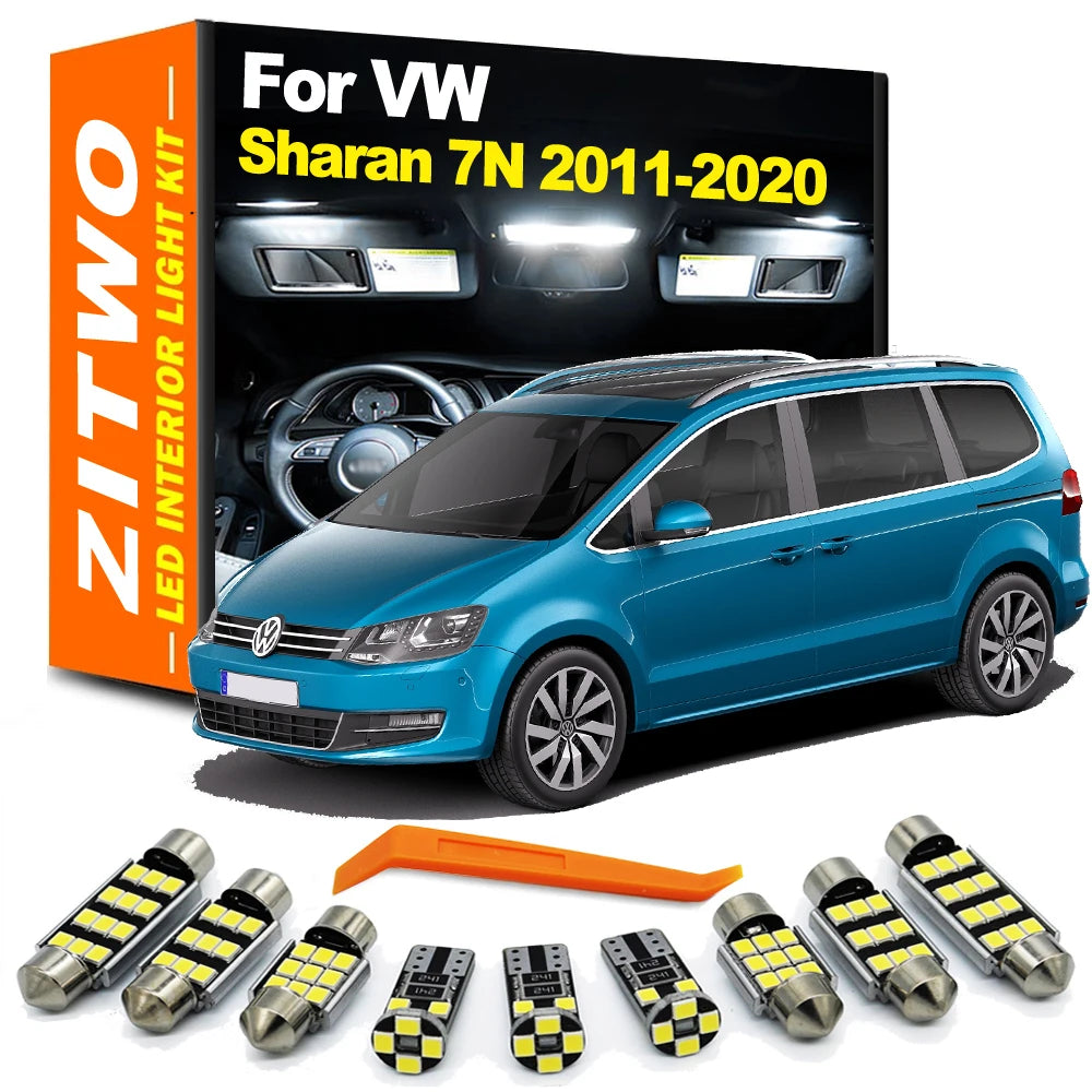 ZITWO 21Pcs Complete LED Interior Light Foot Door Courtesy Bulb Kit For VW Volkswagen Sharan 7N 2011- 2016 2017 2018 2019 2020