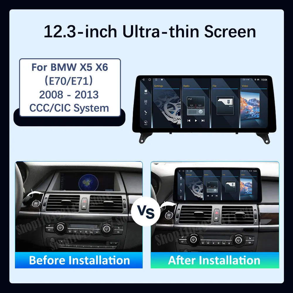 Car Radio Multimedia Player 4G GPS DSP for BMW X5 E70 X6 E71 2008 - 2013 CCC CIC System QL