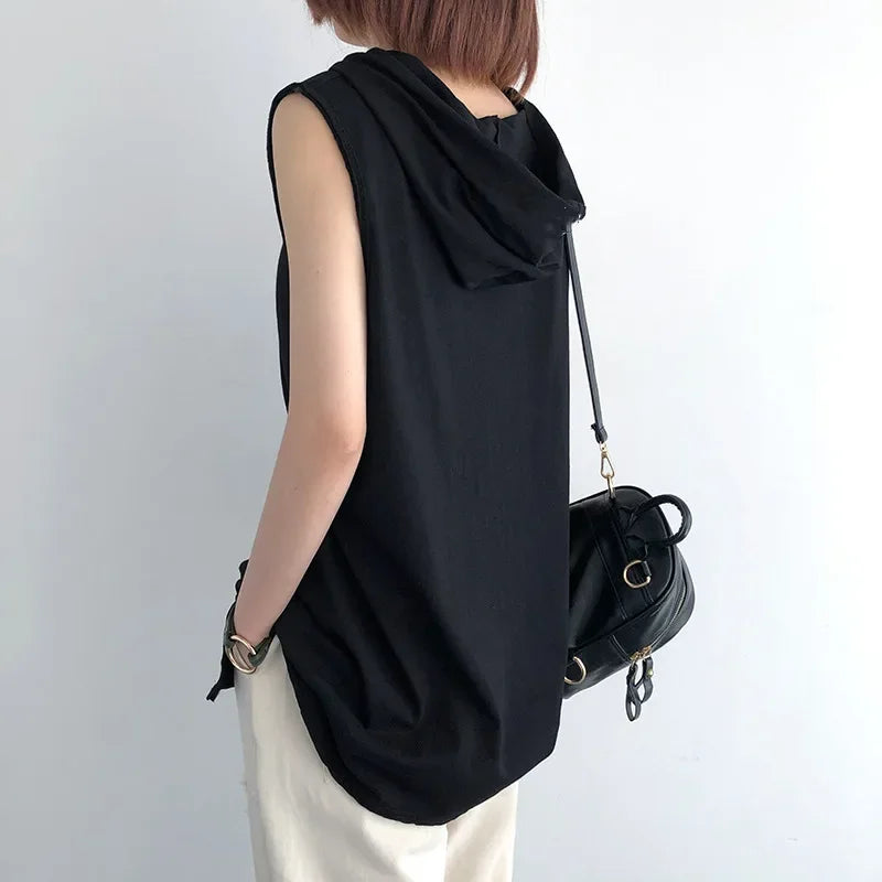 Solid Color 2023 Brand New Men's Tank Tops Vest Sleeveless Tees For Male Hooded Man Vests Tops H - Automotive LED Light