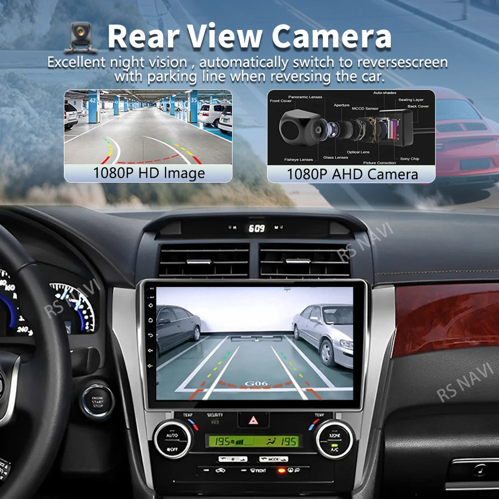 Android 16 For Toyota Camry 7 XV 50 55 2011 - 2014 2K QLED Android Car Radio Multimedia Vi