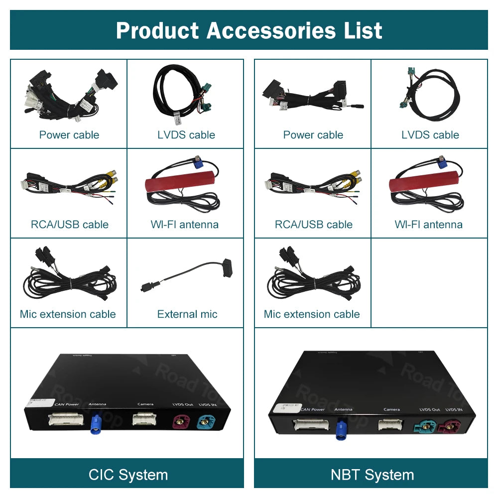 CN RoadTop CarPlay Wireless Android Auto For MINI Cooper John Cooper Works R55 R56 R57 R58