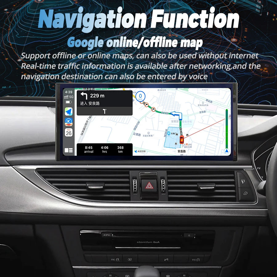 RHD Android 14 Touch Screen For Audi A6 S6 RS6 2012-2019 AHD 9/12.3INCH Carplay Navigation