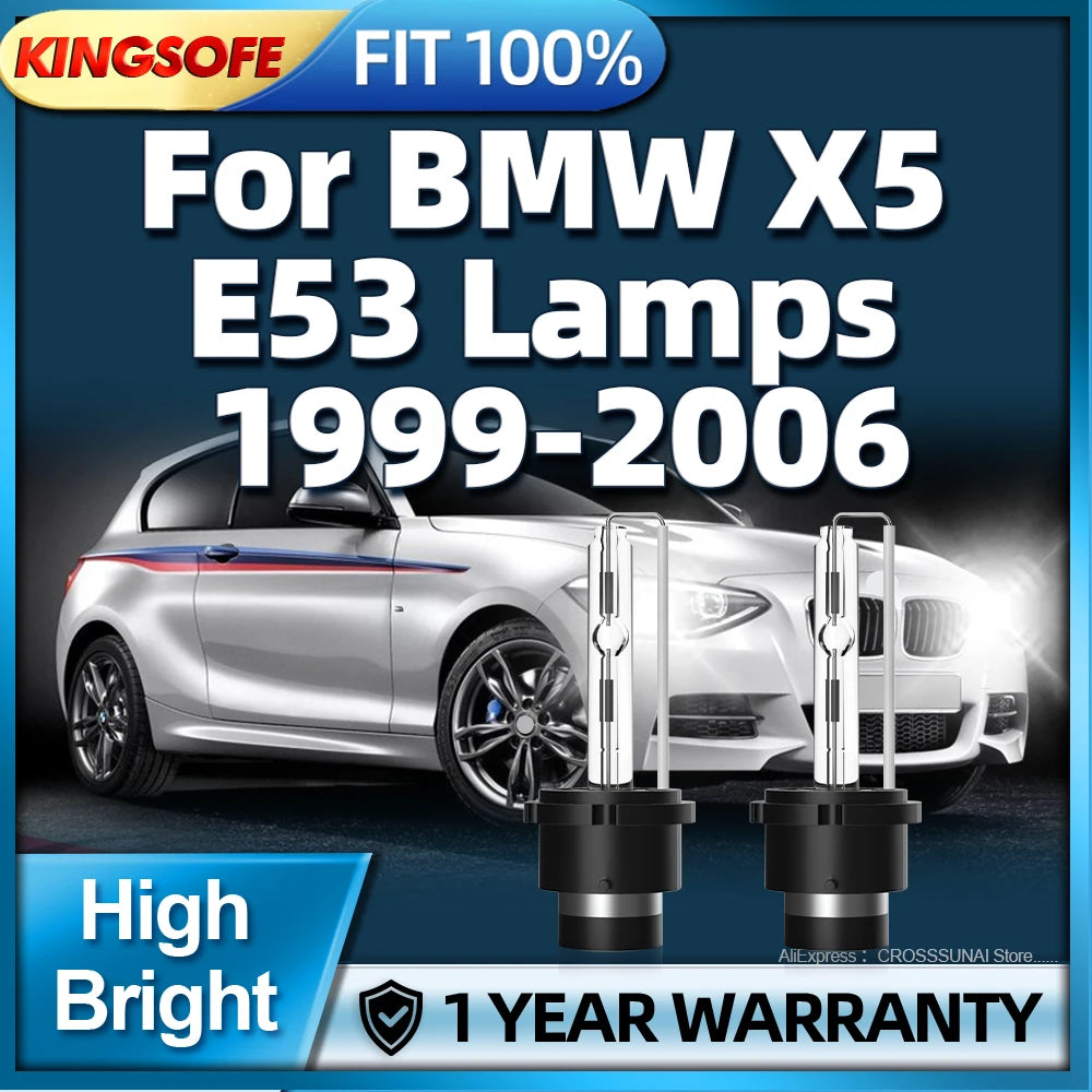 35W XenonAuto Light D2S 6000K HID Bulbs Car Headlight 35W For BMW X5 E53 Lamps 1999 2000 2
