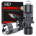 120W H4 LED Mini Projector Double Lens Headlight 40000LM Canbus Bulb Hi/Lo Beam Spotlight