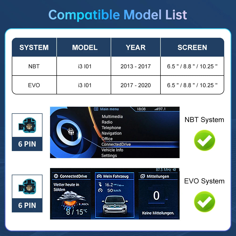 Road Top Wireless Carplay Decoder Interface For BMW i3 I01 NBT System 2012-2017 With AirPl | AUTOKITSHOP