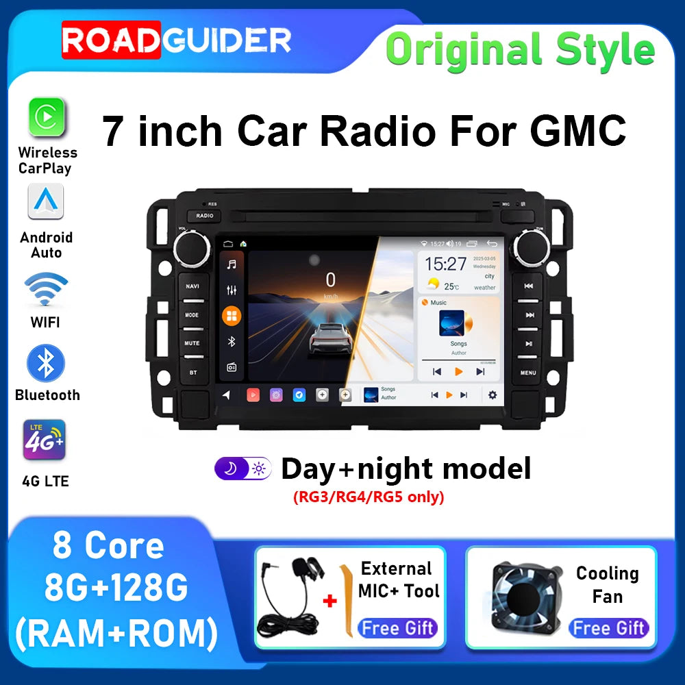 7inch Wireless Carplay Android Auto Car Radio For Chevrolet Silverado GMC Sierra Impala Tr