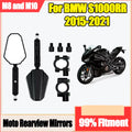 With Screw Folding Motorcycle Rearview Mirrors Off Road Adv Wide Side Mirror For BMW S1000