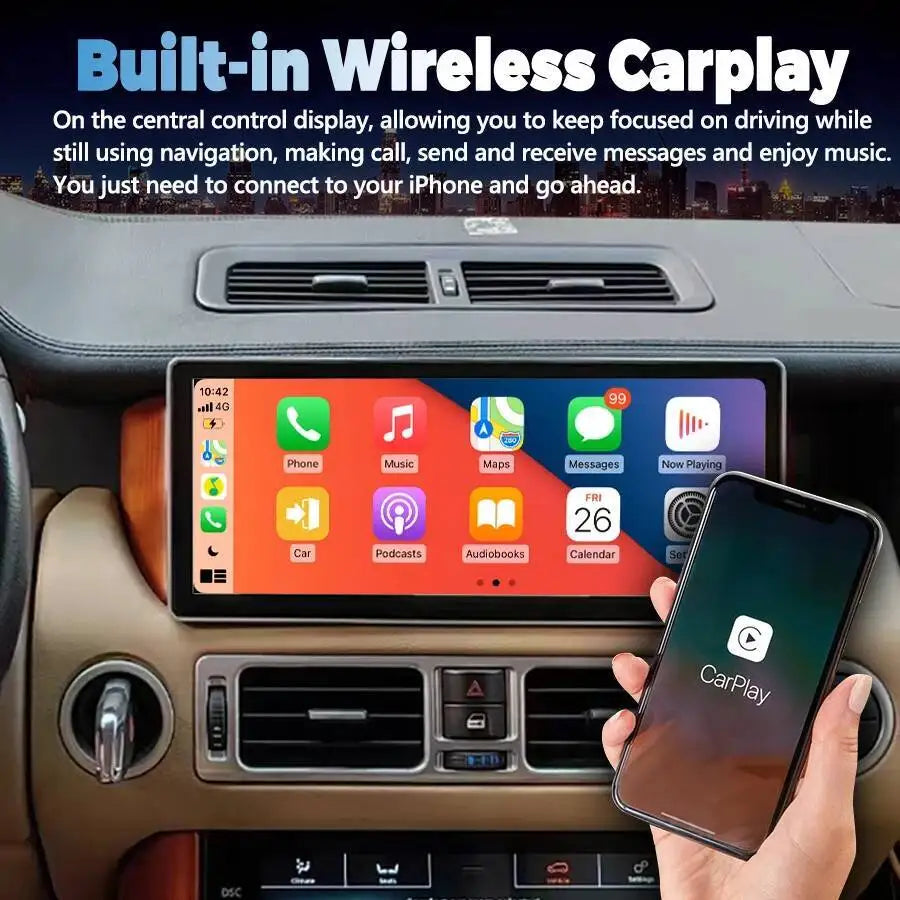 12.3'' Qled Screen For Land Range Rover V8 L322 2002-2004 Android15 Multimedia Video Playe | AUTOKITSHOP