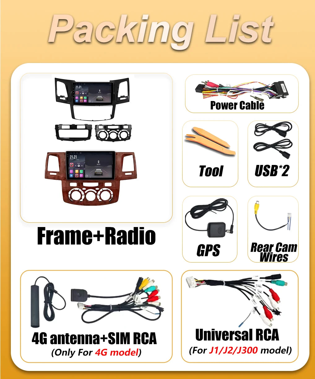 Android 16 Car Radio For Toyota Fortuner HILUX Revo Vigo 2008 - 2015 Wireless Carplay Auto | AUTOKITSHOP