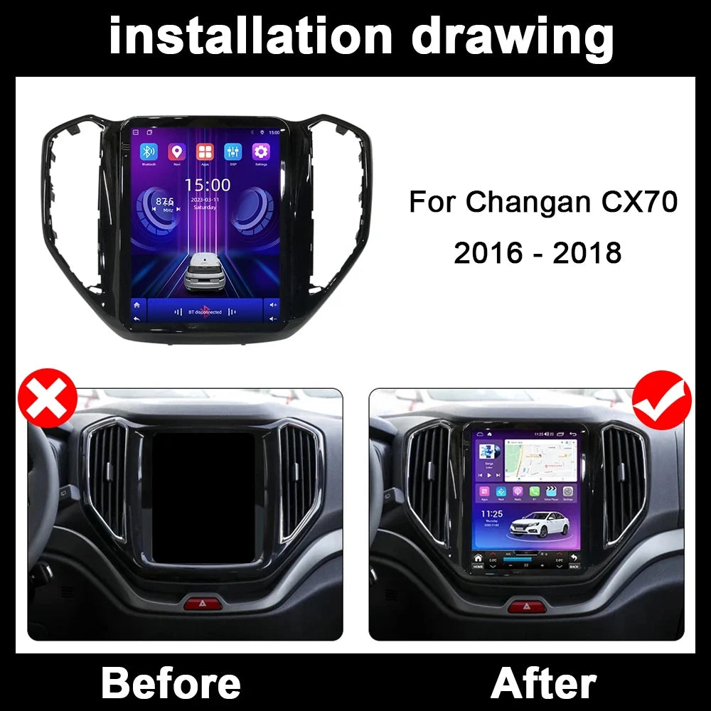 Car Radio Multimedia Video Player GPS Navigation Tools For Changan CX70 2016 - 2018 Androi