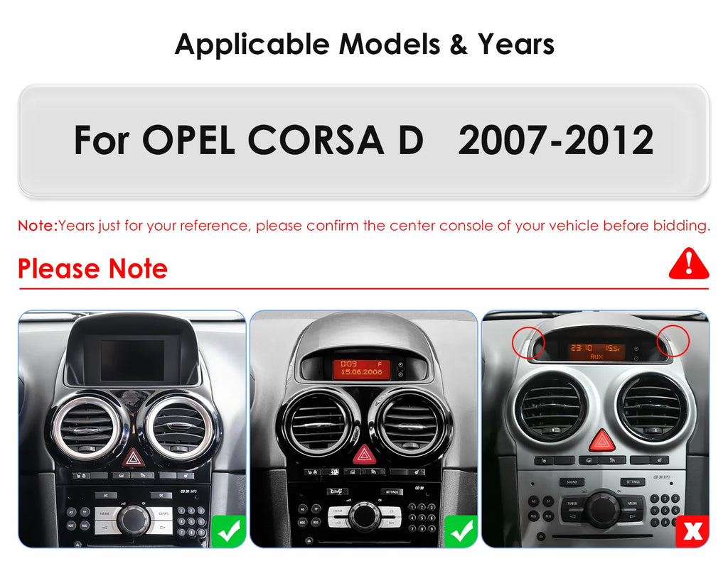 BySnapdragon Carplay Android14 Car radio for OPEL CORSA D 2007-2012 multimedia Video playe