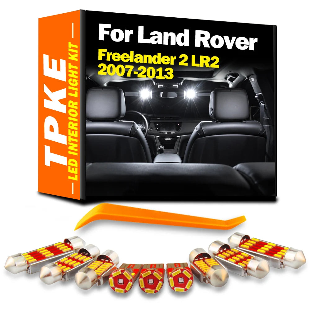 14-Piece LED Interior Light Kit for Land Rover Freelander 2 LR2 2007-2013 - Canbus Dome Map Door Trunk Bulbs | AUTOKI...