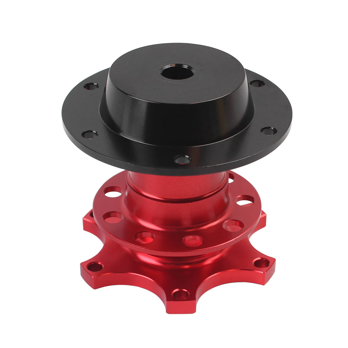 6 Hole Steering Wheel Quick Release Kit Universal Aluminum Snap‑Off Removable Hub Adapter Racing - Automotive LED Light