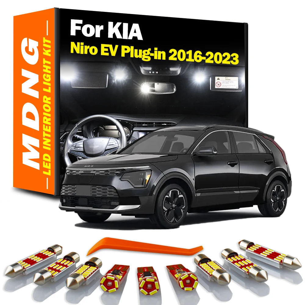 13-Piece LED Interior Light Kit for KIA Niro EV Plug-in - Canbus Error-Free Bulbs | AUTOKITSHOP