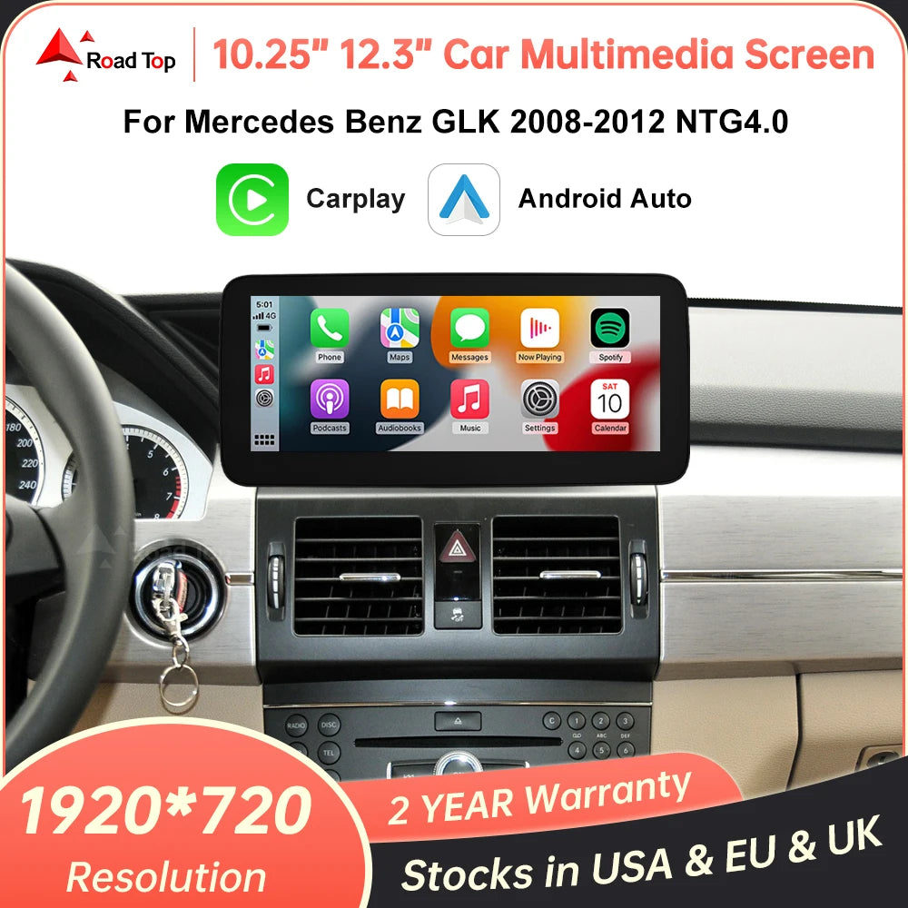 Road Top 12.3' 1920*720 Wireless CarPlay Android Auto Linux Multimedia Touch Screen for Me | AUTOKITSHOP